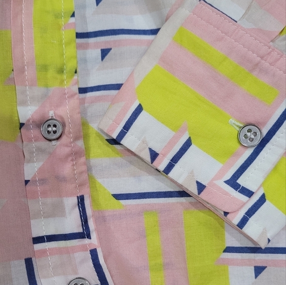 J Crew Bright Pastel Button Down Shirt  Women's Sz XXS- NWT - Picture 9 of 10
